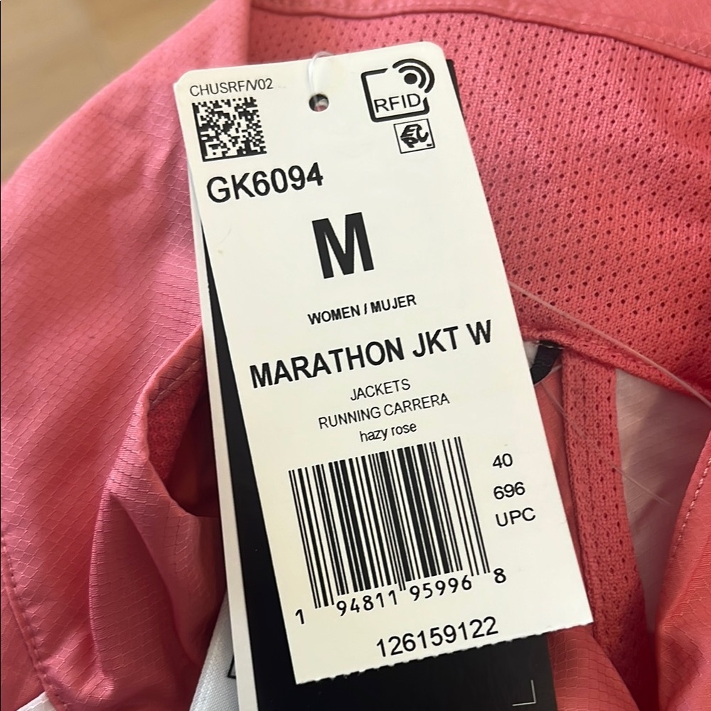 Adidas Pink Puffer with Reflective Marathon Jacket size M - Picture 15 of 15